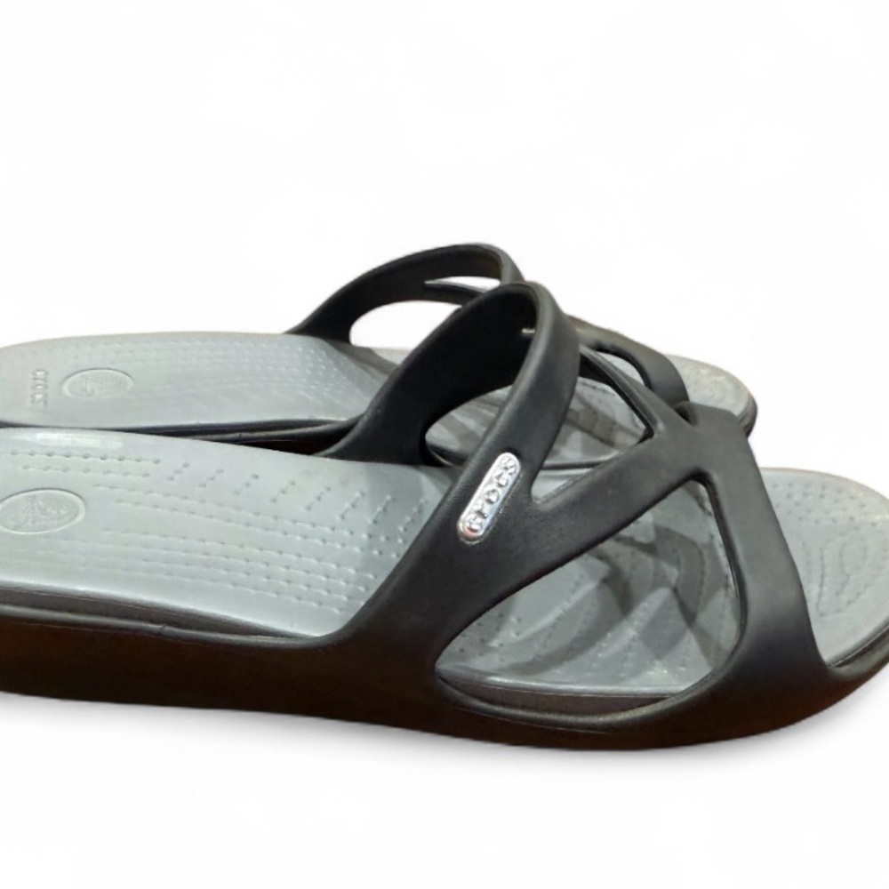 Crocs Women's Sandals Size 10 Black - Picture 2 of 7